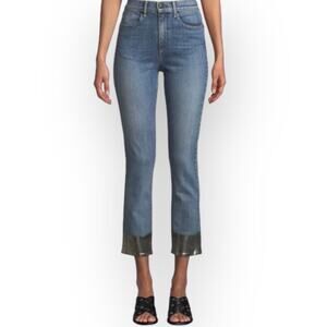 Rag & Bone High Rise Ankle  Dip Dyed Hem Cigarette Jeans Sz 24